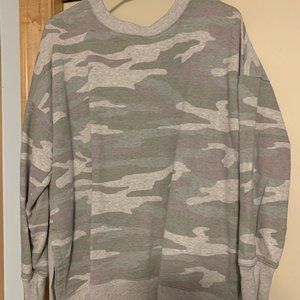 Aerie Camo Print Crewneck sweatshirt
